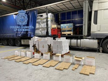 Incautados 115 kilos de heroína en un camión en Pamplona