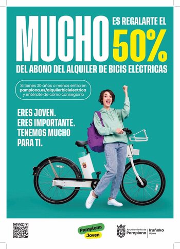 El abono anual de bicis eléctricas, al 50% para los jóvenes