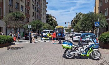 Atropellada una mujer en un paso peatonal en Pamplona