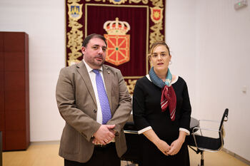 Hualde recibe a la nueva delegada del Gobierno en Navarra