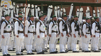 Honores militares para el regimiento de montaña de Aizoáin