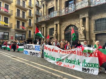 Concentración en favor de Palestina en Pamplona