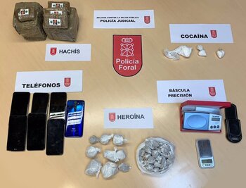 6 detenidos tras desarticular un punto de droga en Pamplona