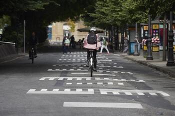 Accidentado un ciclista tras circular ebrio en Pamplona