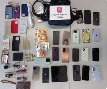 Recuperan una veintena de móviles robados en Tudela
