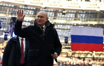 Un multitudinario mitin para demostrar el apoyo a Putin