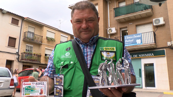 Santiago Yoldi, el mejor vendedor de la ONCE 2022 en Navarra