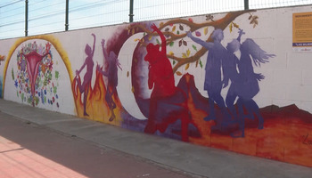 Un mural en Ablitas reivindica los derechos menstruales