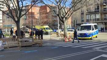 Tres personas heridas en un atropello en Pamplona