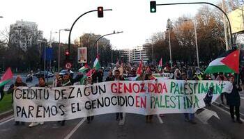 Miles de personas en Pamplona se solidarizan con Palestina