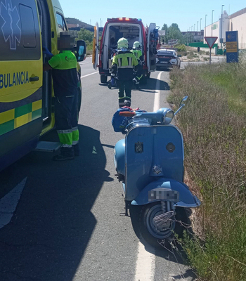 Dos heridos de 71 y 72 años en un accidente de moto en Viana
